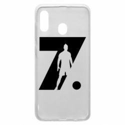 Чехол для Samsung A20 Cristiano Ronaldo Silhouette Art