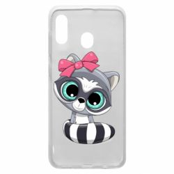 Чехол для Samsung A20 Cute raccoon - PrintSalon