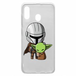 Чехол для Samsung A20 Din Djarin And The Child - PrintSalon