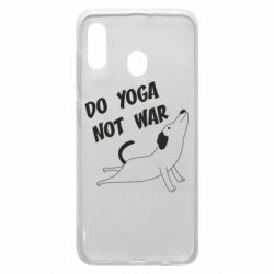 Чехол для Samsung A20 Do yoga not war - PrintSalon