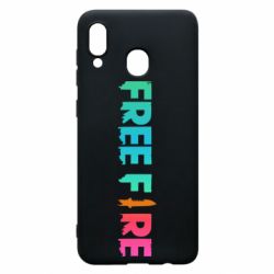 Чохол для Samsung A20 Free fire gradient logo