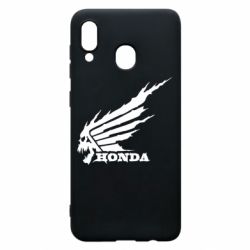 Чехол для Samsung A20 Honda skull - PrintSalon