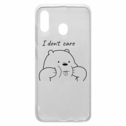 Чехол для Samsung A20 I don't care white - PrintSalon