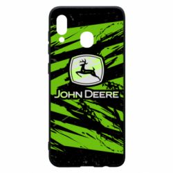 Чохол для Samsung A20 John Deere and green background - PrintSalon