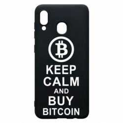 Чехол для Samsung A20 Keep calm and by bitcoin - PrintSalon