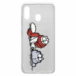 Чехол для Samsung A20 Кот Саймона Зима - PrintSalon