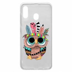 Чехол для Samsung A20 Little owl with feathers