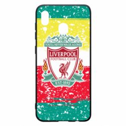 Чехол для Samsung A20 Liverpool and logo colors
