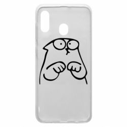 Чехол для Samsung A20 Милый Кот Саймона - PrintSalon