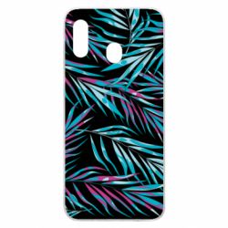 Чохол для Samsung A20 Neon Palm Leaves - PrintSalon