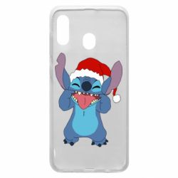 Чехол для Samsung A20 Новогодний Стич - PrintSalon