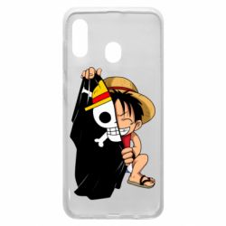 Чехол для Samsung A20 One piece chibi Luffy - PrintSalon