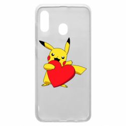 Чехол для Samsung A20 Pikachu Heart - PrintSalon