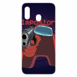 Чохол для Samsung A20 Red With A Gun - PrintSalon