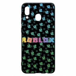 Чехол для Samsung A20 Roblox And Logo 3D - PrintSalon