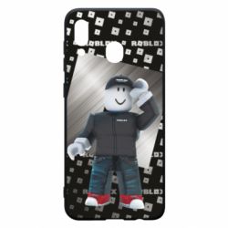 Чохол для Samsung A20 Roblox And Metal Logo - PrintSalon
