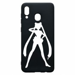Чехол для Samsung A20 Sailor Moon silhouette
