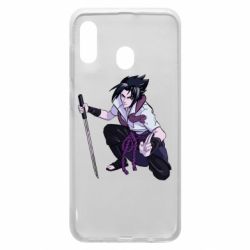 Чехол для Samsung A20 Sasuke with katana - PrintSalon