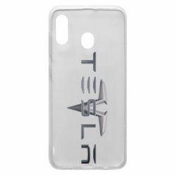 Чехол для Samsung A20 Tesla Car logo - PrintSalon