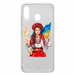 Чехол для Samsung A20 Украинская девушка в венку - PrintSalon