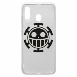 Чехол для Samsung A20 Ван Пис флаг Трафальгара - PrintSalon