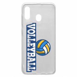 Чехол для Samsung A20 Volleyball text and ball - PrintSalon
