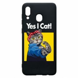 Чехол для Samsung A20 Yes I Cat - PrintSalon