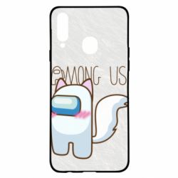 Чохол для Samsung A20s Among us cute cat - PrintSalon