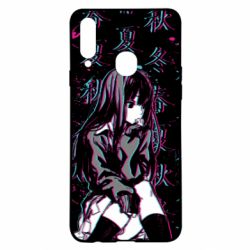 Чохол для Samsung A20s Anime Girl Glitch - PrintSalon