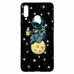 Чохол для Samsung A20s Astronaut and coffee - PrintSalon