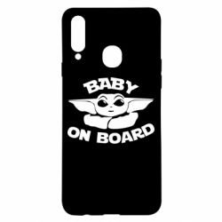 Чехол для Samsung A20s Baby on board yoda - PrintSalon