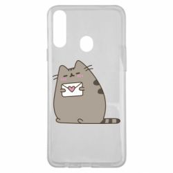 Чехол для Samsung A20s Cat with a letter - PrintSalon