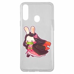 Чехол для Samsung A20s Chibi Bunny Kamado Nezuko - PrintSalon