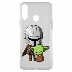 Чехол для Samsung A20s Din Djarin And The Child - PrintSalon