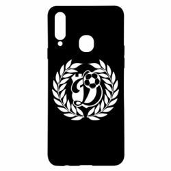 Чехол для Samsung A20s Динамо Киев: мяч, колоски лого