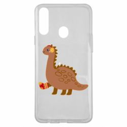 Чехол для Samsung A20s Dinosaur in sock - PrintSalon