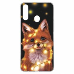Чохол для Samsung A20s Fox And Christmas Lights - PrintSalon