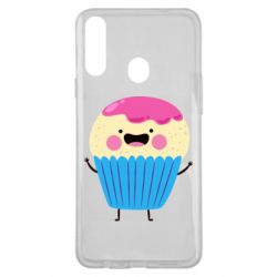 Чехол для Samsung A20s Funny cupcake with smile - PrintSalon