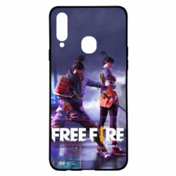 Чехол для Samsung A20s Garena Free Fire Samurai Team - PrintSalon