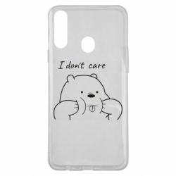 Чехол для Samsung A20s I don't care white - PrintSalon