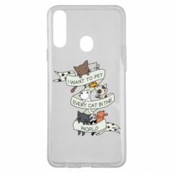 Чехол для Samsung A20s I want to open every cat in the world - PrintSalon