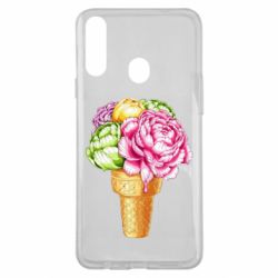 Чехол для Samsung A20s Ice cream flowers - PrintSalon