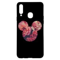 Чехол для Samsung A20s Inner world flowers mickey mouse - PrintSalon