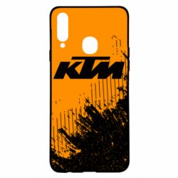 Чехол для Samsung A20s KTM and grunge background - PrintSalon