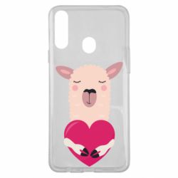 Чохол для Samsung A20s Lama with heart - PrintSalon