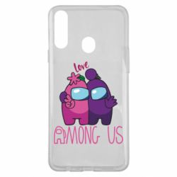 Чехол для Samsung A20s Love is Among Us - PrintSalon