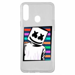 Чехол для Samsung A20s Marshmello Colorful Portrait - PrintSalon