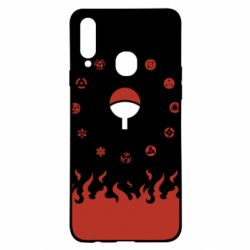 Чехол для Samsung A20s Naruto Sasuke Uchiha Sharingan - PrintSalon