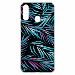 Чохол для Samsung A20s Neon Palm Leaves - PrintSalon