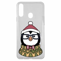Чехол для Samsung A20s New Year's Penguin - PrintSalon